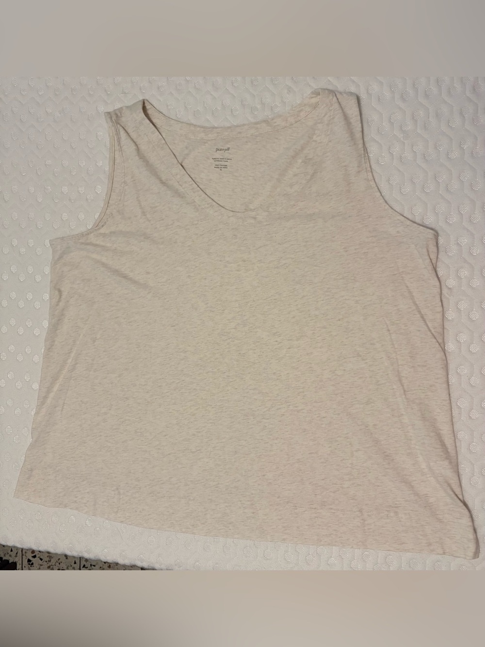 J. Jill Cream Heathered Tank Top